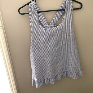 Seersucker, Bow-Back Tank